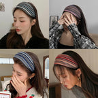 DORIS&JACKY Fashion 2.5 Inch Wide Lace Headbands Elastic Hairbands With Teeth Headwear Accessories For Women And Girls (Pattern 4-5PCS)