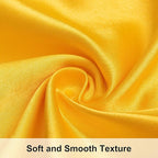 NTBAY 12 Pack Satin Standard Pillowcases for Hair and Skin, Luxurious and Silky Pillow Cases with Envelope Closure, 20 x 26 Inches, Yellow