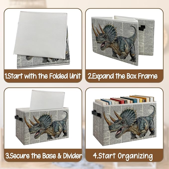 Triceratops Dinosaur Nursery Storage Basket - Image 4