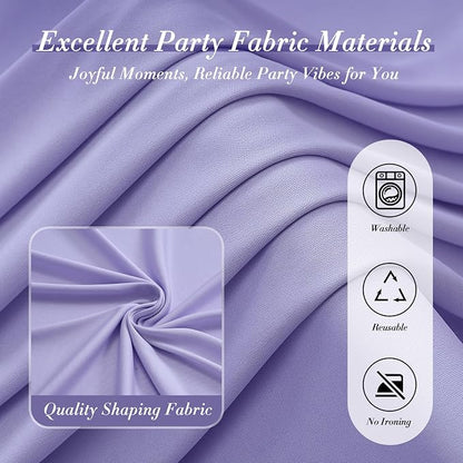 20 ft x 10 ft Wrinkle Free Lavender Backdrop Curtain - Image 4