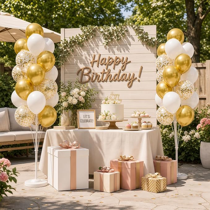 Hiins Gold Balloon Column Kit Set of 2 - Image 8