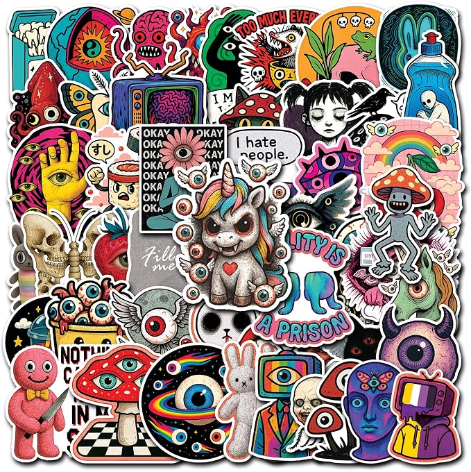 50 Pcs Weird Core Stickers Weird Sticker by Unknown