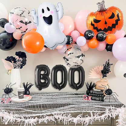 7PCS Ghost Balloons BOO Pumpkin Foil Balloons Halloween Mylar Balloons | - Image 6