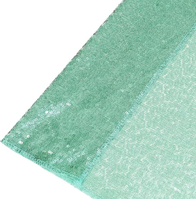 Eternal Beauty Mint Green 3mm Sequin Backdrop 2x8 Ft 2 Pack Wedding | Dense - Image 8