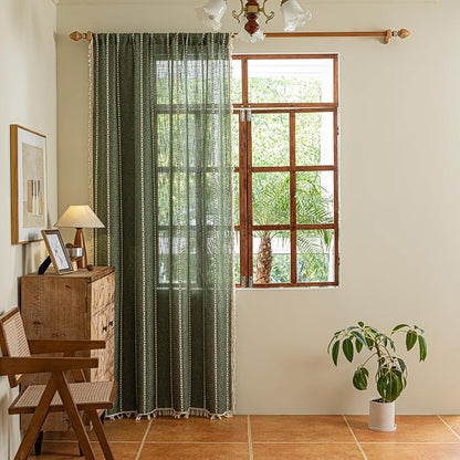 Sutuo Home Boho Kitchen Curtains - Image 8