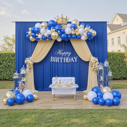 20ft×12ft Royal Blue Backdrop Curtain - Image 8