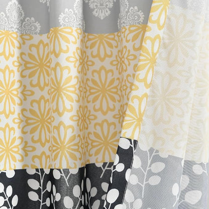 Lush Decor Bohemian Stripe Window Curtain Panels, Pair 52" W x 84" L Yellow & - Image 5