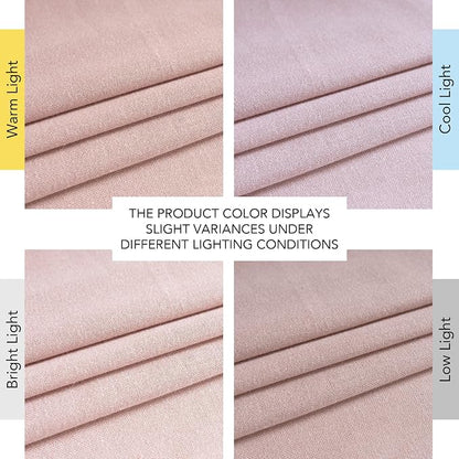 NICETOWN Thick Linen Light Pink Curtains - Image 7