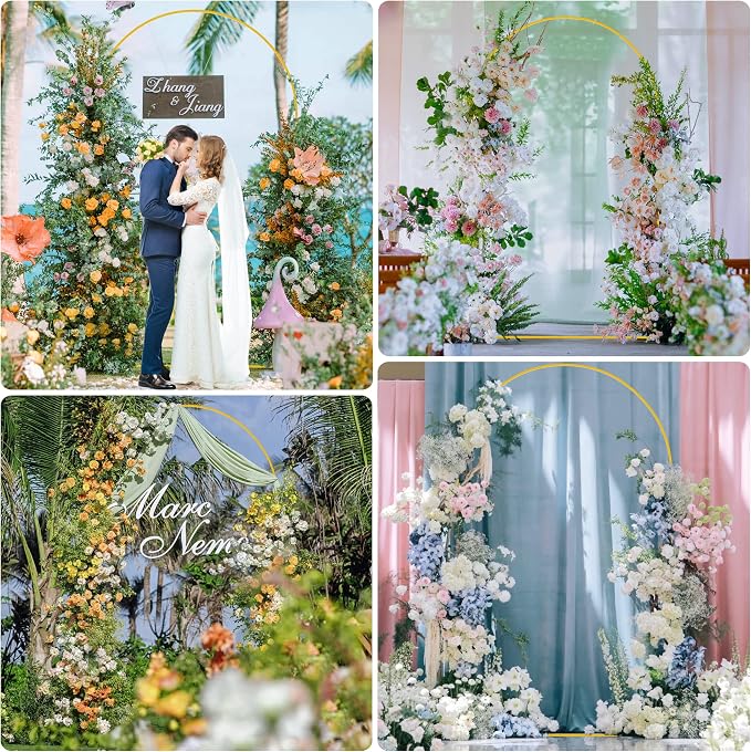 8FT Arch Backdrop Stand Gold Metal Wedding Arch Backdrop Stand | Metal Backdrop - Image 6