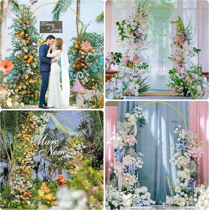 8FT Arch Backdrop Stand Gold Metal Wedding Arch Backdrop Stand | Metal Backdrop - Image 6
