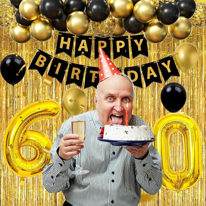 Gold 60th birthday decorations for men - Image 7