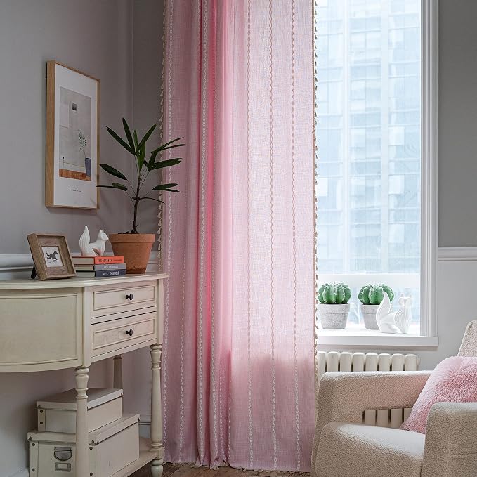 Sutuo Home Boho Curtain for Bedroom Living Room 63 Inch Length, Light Filtering - Image 5