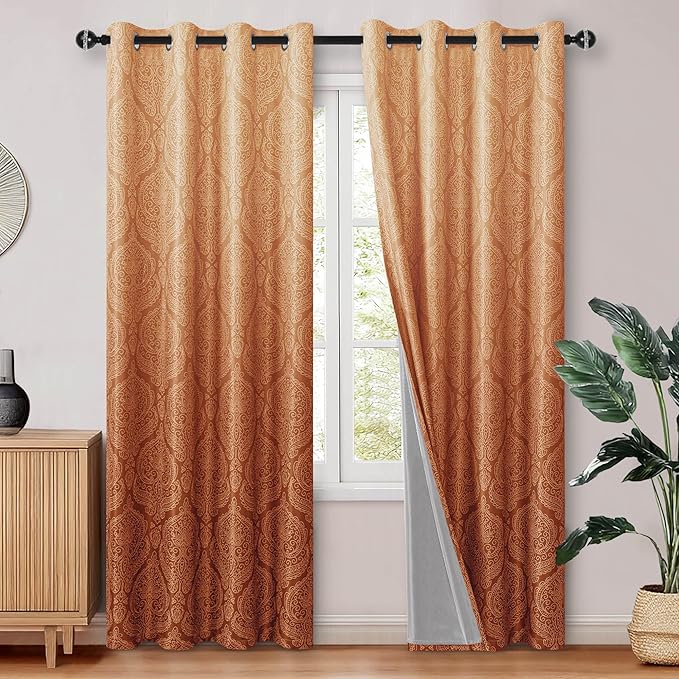DWCN 100% Blackout Curtains for Bedroom 84 Inch Length by DWCN
