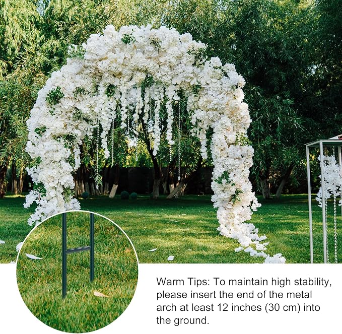 RUBFAC 7.8ft Garden Arch, Metal Trellis - Image 5