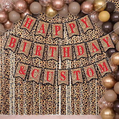 Mooliwe 173 Pcs DIY Custom Banner Foil Curtain Kit, Leopard Print | Cheetah by Mooliwe