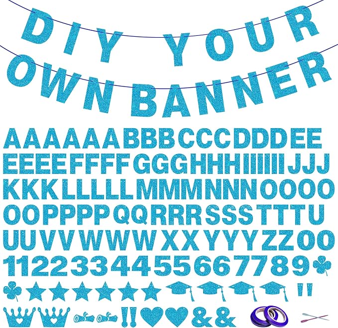 131 PCS Custom Birthday Banner DIY Letter Banners Personalized Banner | Make by Unknown