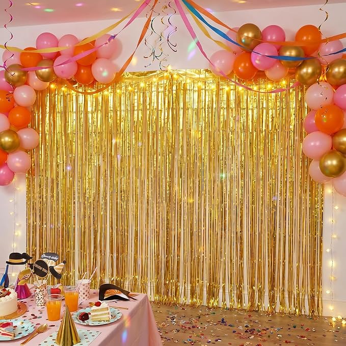 2Pack Gold Party Streamers, Baby Shower, Photo Booth Props - Image 6