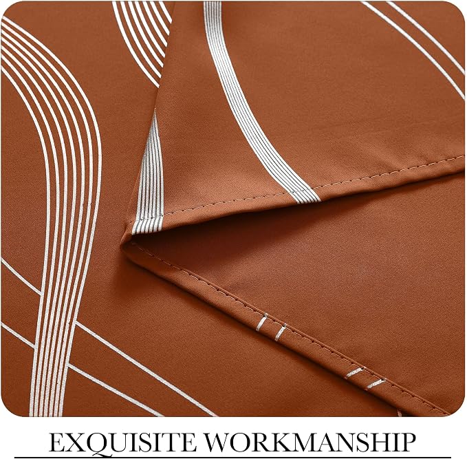 NICETOWN Burnt Orange Blackout Curtains - Image 5