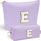 YOOLIFE Christmas Gifts For Teenage Girls Stocking Stuffers For Teen Girls Initial Makeup Bag | Cosmetic Travel Toiletry Bag | 9 10 11 12 13 14 15 Years Old | Teen Girl Gifts Trendy Stuff E
