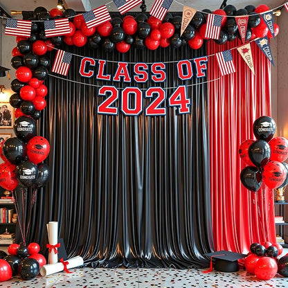 40x10ft Red Glitter Backdrop Curtain - Image 5