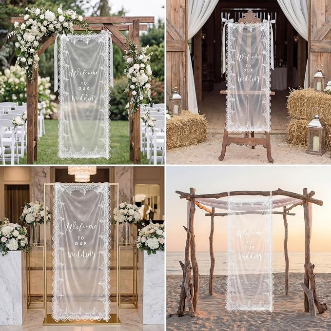 Boao Sheer Wedding Welcome Sign - Image 9