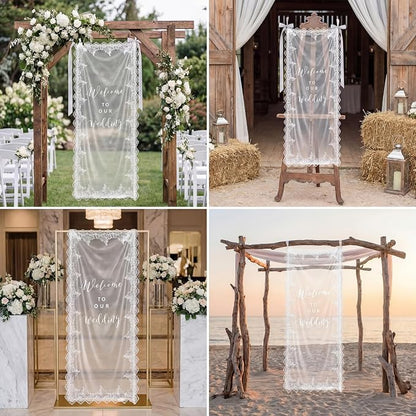 Boao Sheer Wedding Welcome Sign - Image 9