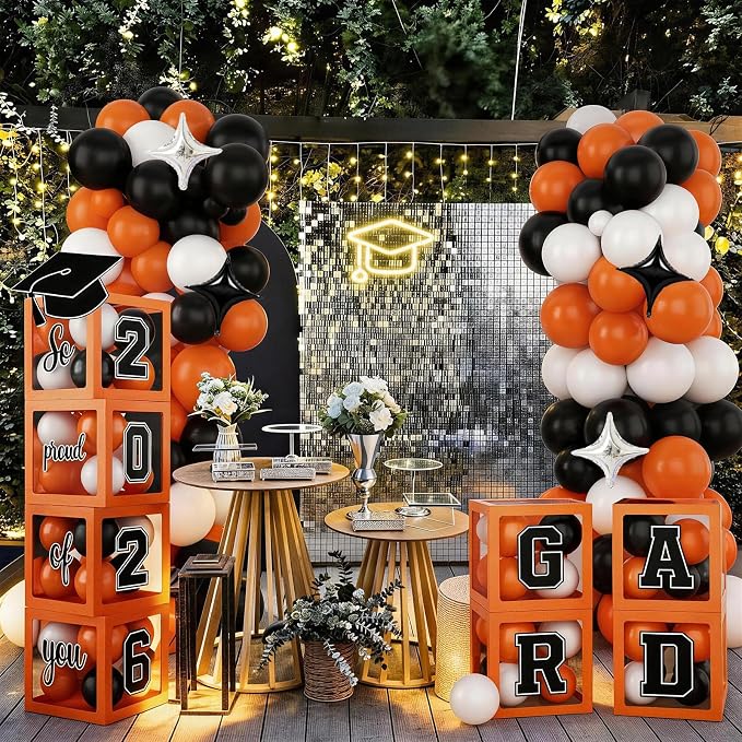2026 Graduation Decorations Congratulations Grad Decor Orange and Black - Image 3