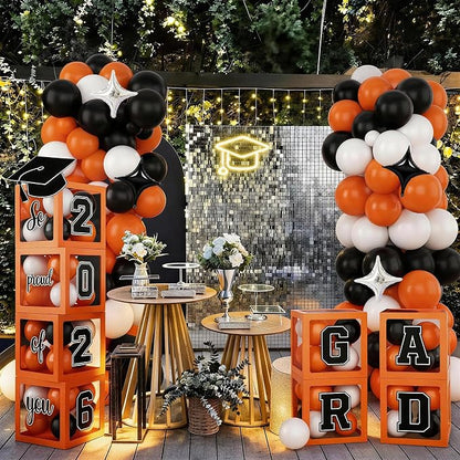 2026 Graduation Decorations Congratulations Grad Decor Orange and Black - Image 3