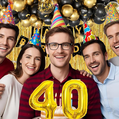 Gold 40th birthday decorations for men - Image 7