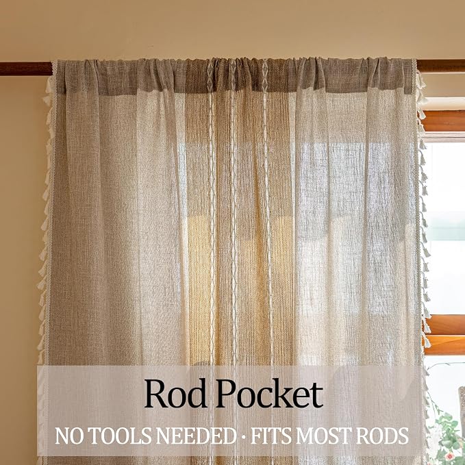 Sutuo Home Boho Curtains 84 inches Long - Image 6