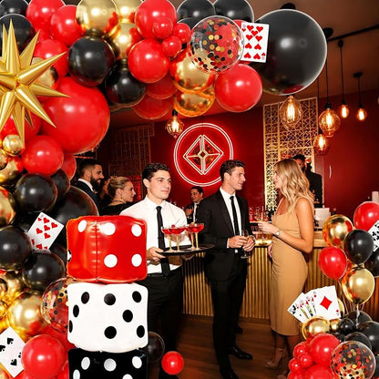 104pcs Casino Party Decorations Balloon Garland Arch Kit - Image 3