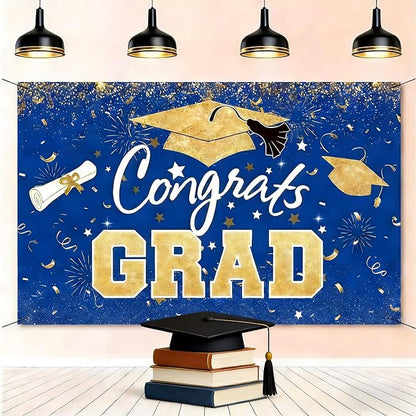 Graduation Banner 2026 Blue and Gold by Msiveavz