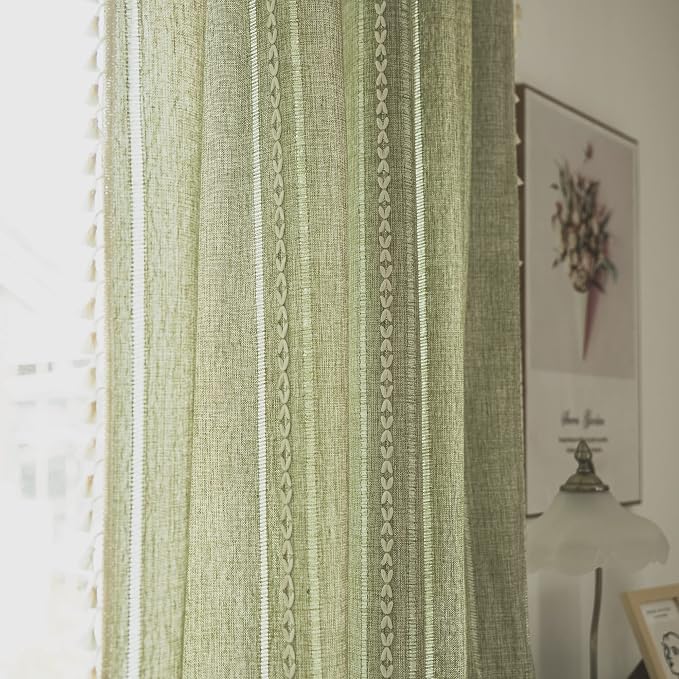 Sutuo Home Boho Curtain for Bedroom Living Room 96 Inches Long, Light Filtering - Image 8