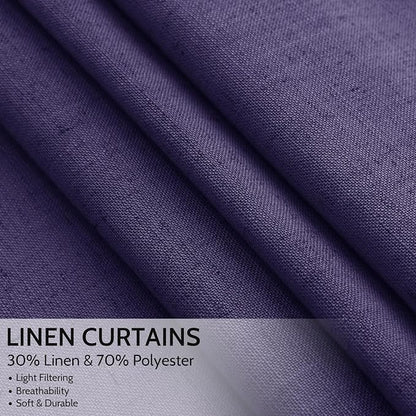 Purple Curtains 63 Inches Long 2 Panel Sets - Image 2