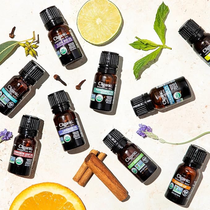 Cliganic Organic Cardamom Essential Oil - 100% Pure Natural for Aromatherapy Diffuser | Non-GMO Verified