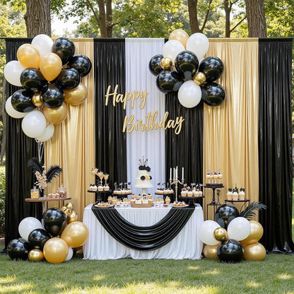 gogoparti 20x10FT Black Sequin Backdrop Curtain - Image 5