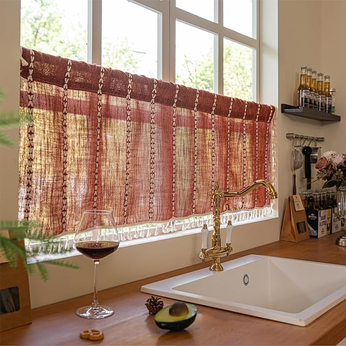 Sutuo Home Boho Valance Short Curtains - Image 9
