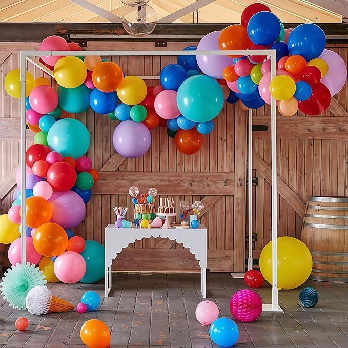 Multicolor Summer Balloon Arch Kit, Colorful Neon Balloons - Image 10