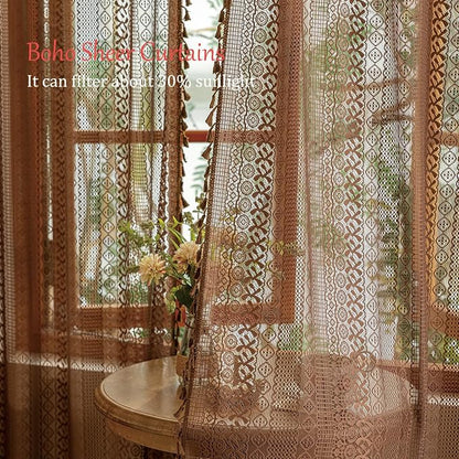 Sutuo Home Boho Curtains 2 Panels - Image 3