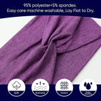 DRESHOW Extra Wide Headbands for Women Cotton Turban Knotted Bandana Head Bands Non Slip Boho Hair Accessories for Sports & Yoga