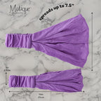 Motique Accessories Wide Cotton Head Band Solid Boho Yoga Style Soft Hairband (Light Purple)