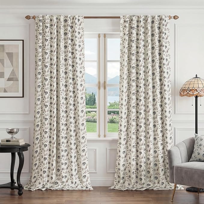 Beauoop Floral 100% Blackout Curtains - Image 2