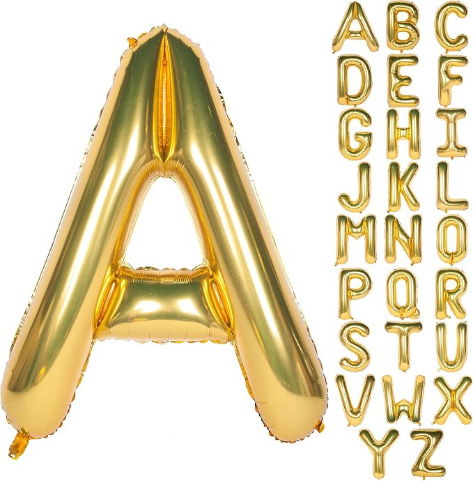 Letter Balloons 40 Inch Giant Jumbo Helium Foil Mylar Gold A | by Exquisitehighqualitypartydecorationstomeetyoureveryneed%EF%BC%81