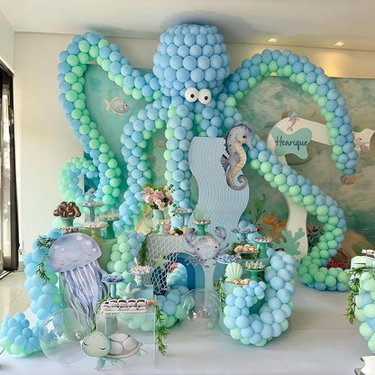 Teal Blue Linking Balloons, Tails Balloon - Image 6
