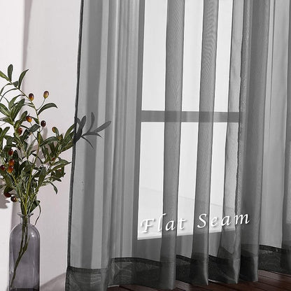 NICETOWN Transparent Sheer Curtains Panels - Image 5