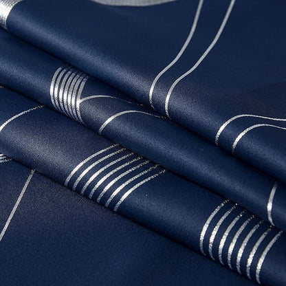 NICETOWN Navy Blue Blackout Curtain Panels 84 inches Long, Window Treatment - Image 8