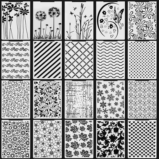 Mumufy 20 Pcs Embossing Folders by Mumufy