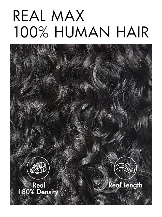 LUVME HAIR 5X5 Deep Curly 12 Inches 100% Human Hair Wigs Curly Deep Wave Glueless Lace Front 12 Inches, Pre Cut Plucked Hd Lace Short Wig Ready To Go Natural Color Straight Bleached Knots Black Wigs