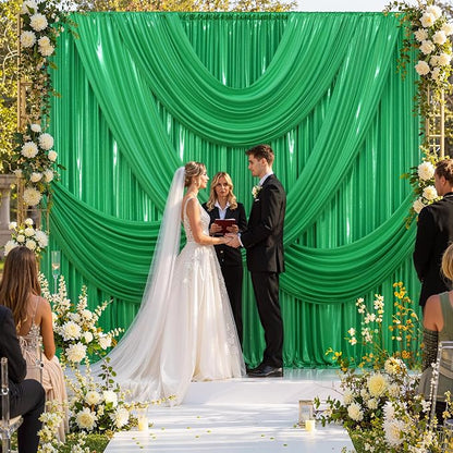 20ftx10ft Green Sequin Backdrop Curtain - Image 3