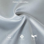 NTBAY Zippered Satin Pillow Cases for Hair and Skin, Luxury Queen Hidden Zipper Pillowcases Set of 2, 20x30 Inches, Grey